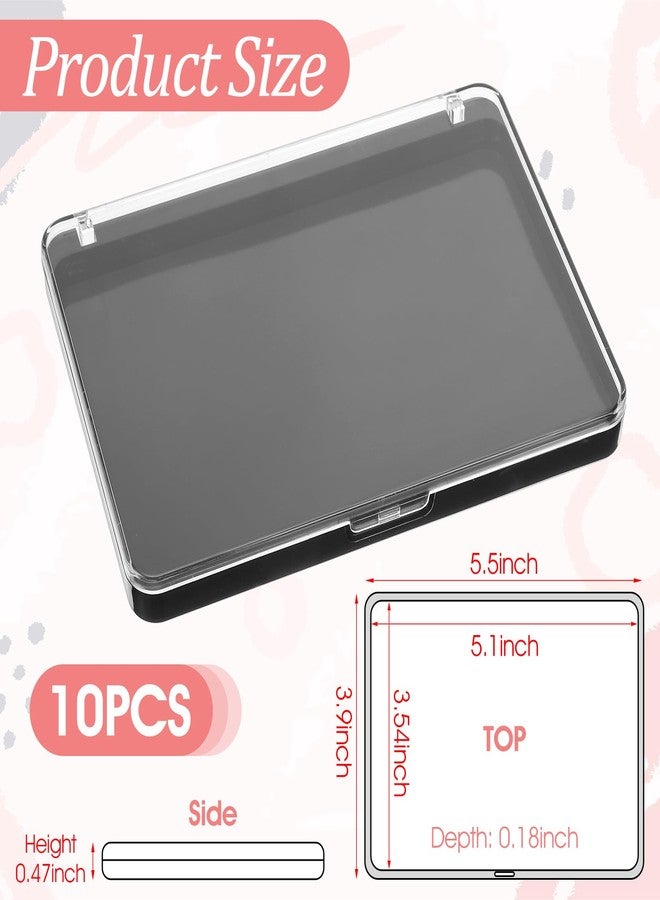 Caeuiciw 10 Pcs Magnetic Makeup Palette with Clear Top, Empty Eyeshadow Palettes depots Travel Storage Box for DIY Cosmetics Bronzer Highlights Powder, Small Palette, 5.5" x 3.9" - Image 2